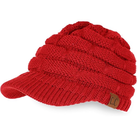 Hatsandscarf Exclusives Women\'s Ribbed Knit Hat with Brim main image 4